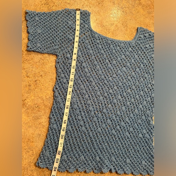 48.Women’s Vintage Hand Knitted Crochet Summer top.Size S - Picture 9 of 9